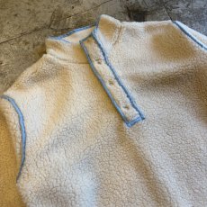 画像3: 【WONDERGROUND】SNAP DESIGN PIPING BOA KNIT TOPS / WHITE / OS (3)