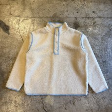 画像1: 【WONDERGROUND】SNAP DESIGN PIPING BOA KNIT TOPS / WHITE / OS (1)