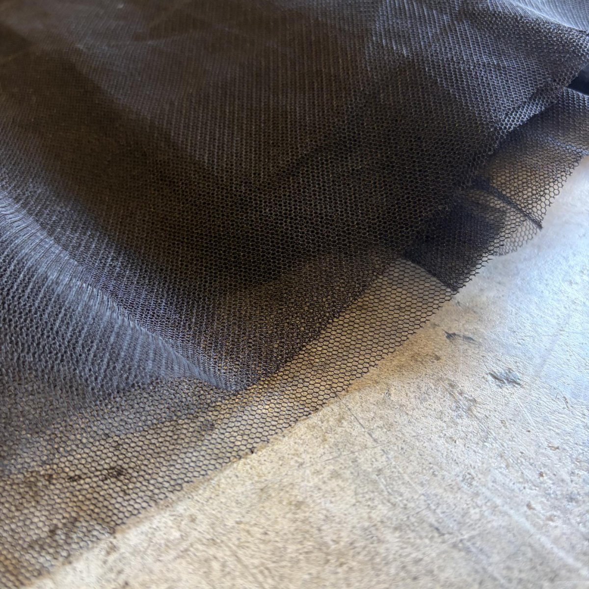 画像10: BLACK COLOR DESIGN TULLE SHEER FLARE LONG SKIRT / W23~W35 (10)