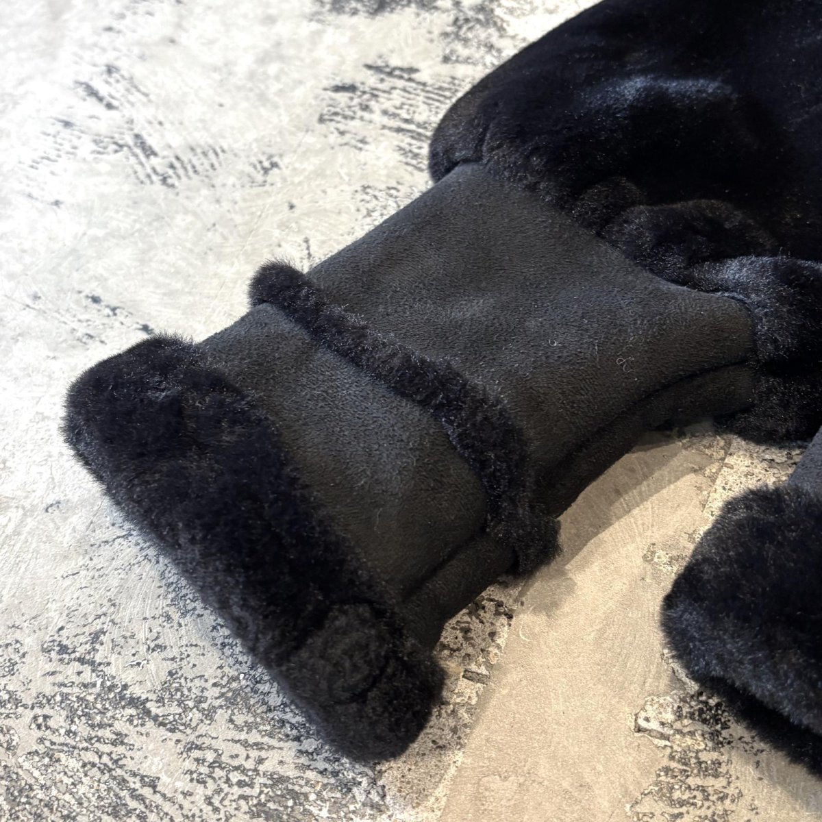 画像7: FAUX SUEDE SWITCHED FAUX FUR ZIP UP JACKET / Mens L (7)