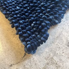 画像3: NAVY COLOR POPCORN DESIGN VERVET L/S TOPS / Ladies S~M (3)