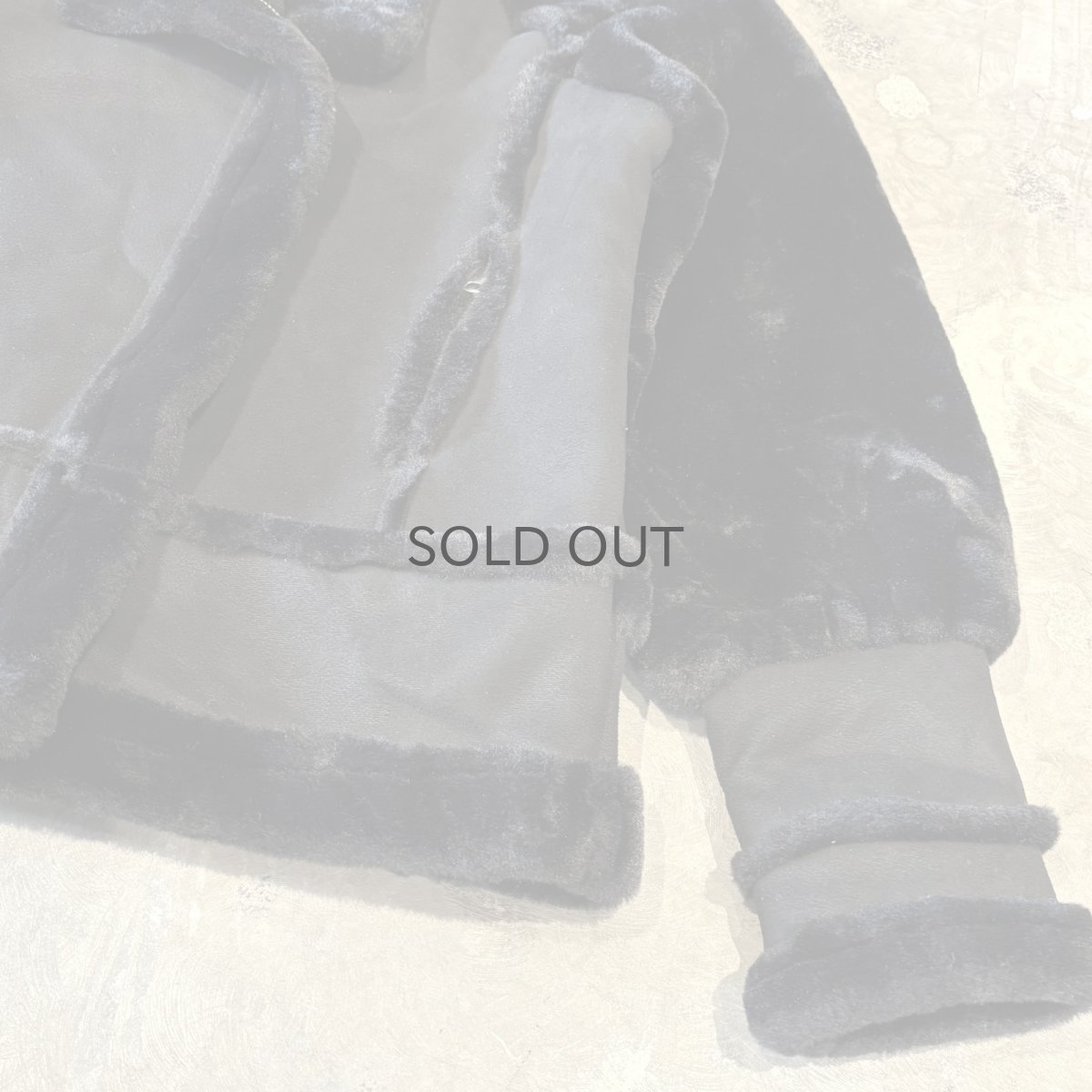 画像6: FAUX SUEDE SWITCHED FAUX FUR ZIP UP JACKET / Mens L (6)