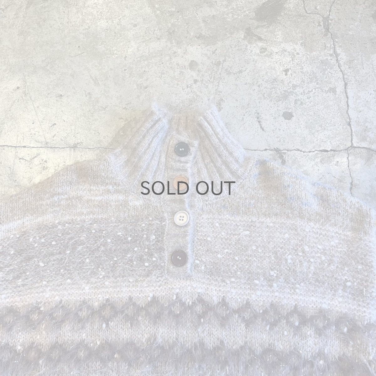 画像9: 4 COLOR BUTTON GLITTER MIX MULTI BORDER DESIGN KNIT SWEATER / Ladies M (9)