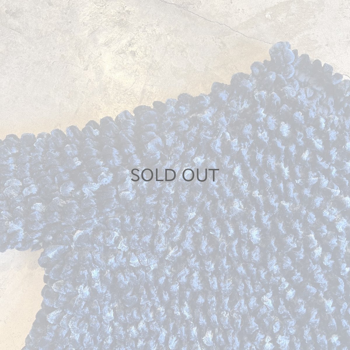 画像9: NAVY COLOR POPCORN DESIGN VERVET L/S TOPS / Ladies S~M (9)