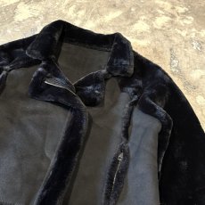 画像4: FAUX SUEDE SWITCHED FAUX FUR ZIP UP JACKET / Mens L (4)