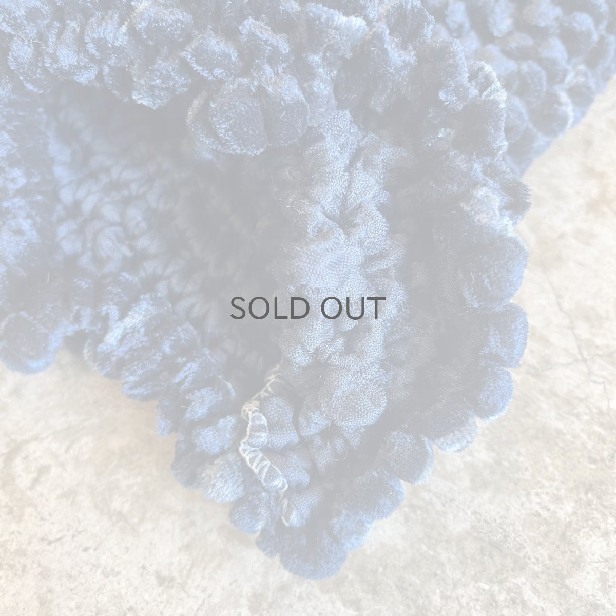 画像5: NAVY COLOR POPCORN DESIGN VERVET L/S TOPS / Ladies S~M (5)