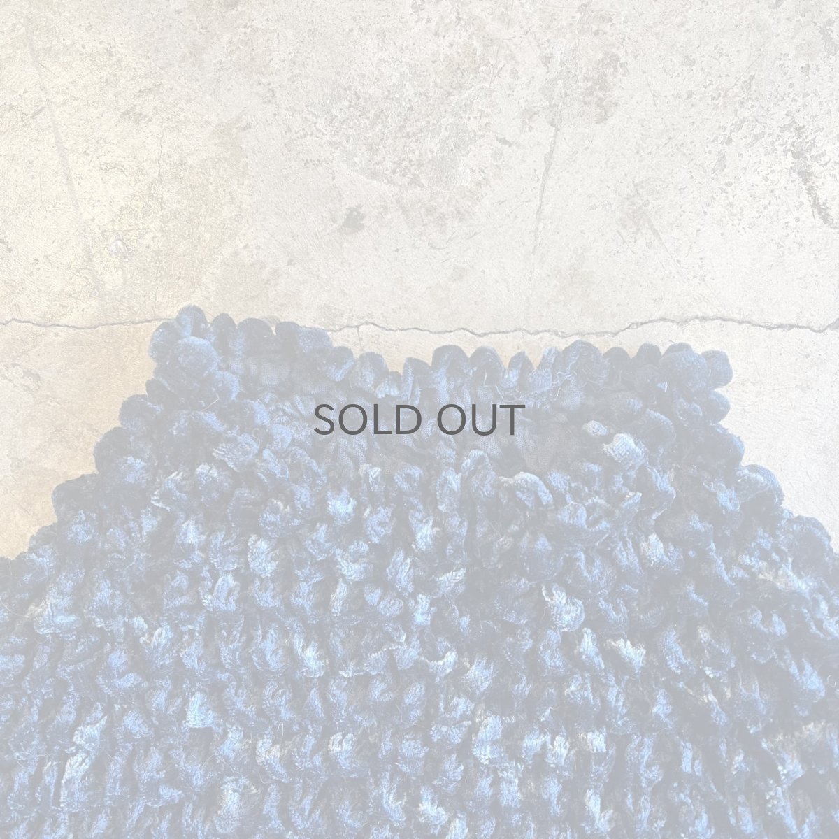 画像8: NAVY COLOR POPCORN DESIGN VERVET L/S TOPS / Ladies S~M (8)