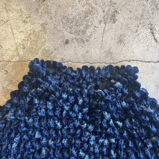 画像8: NAVY COLOR POPCORN DESIGN VERVET L/S TOPS / Ladies S~M (8)