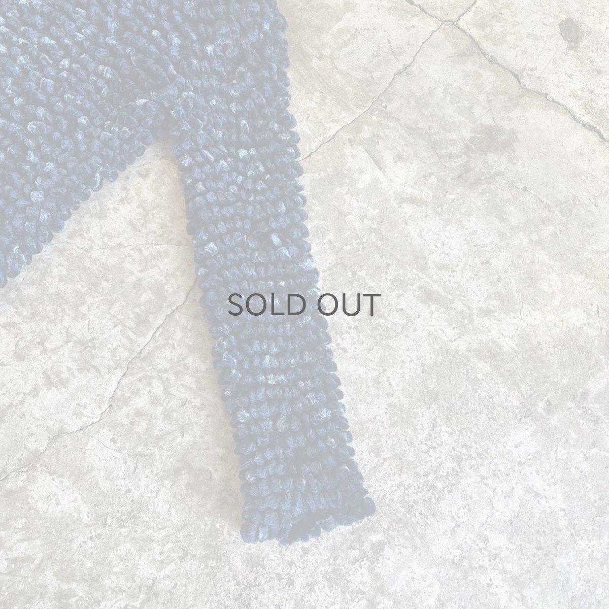 画像7: NAVY COLOR POPCORN DESIGN VERVET L/S TOPS / Ladies S~M (7)