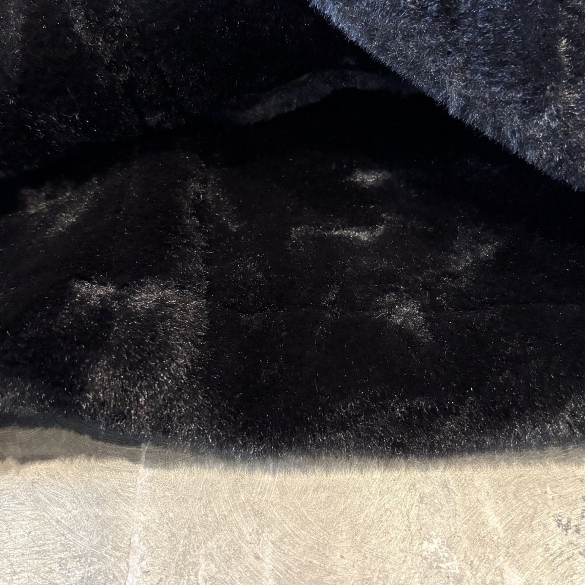 画像8: FAUX SUEDE SWITCHED FAUX FUR ZIP UP JACKET / Mens L (8)