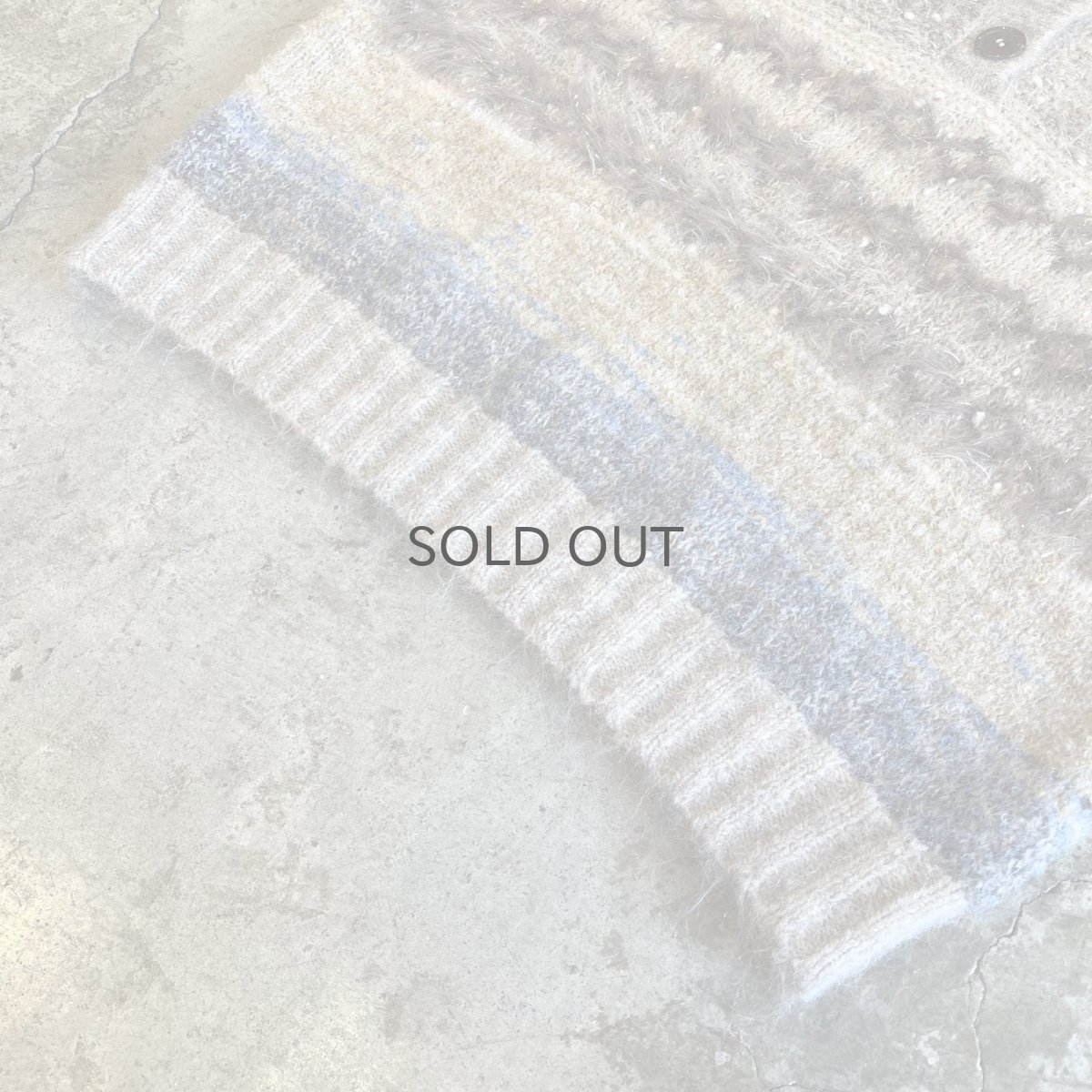 画像4: 4 COLOR BUTTON GLITTER MIX MULTI BORDER DESIGN KNIT SWEATER / Ladies M (4)