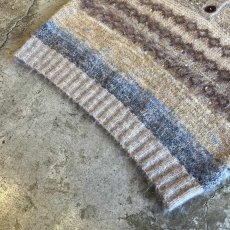 画像4: 4 COLOR BUTTON GLITTER MIX MULTI BORDER DESIGN KNIT SWEATER / Ladies M (4)