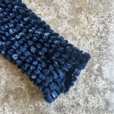 画像6: NAVY COLOR POPCORN DESIGN VERVET L/S TOPS / Ladies S~M (6)