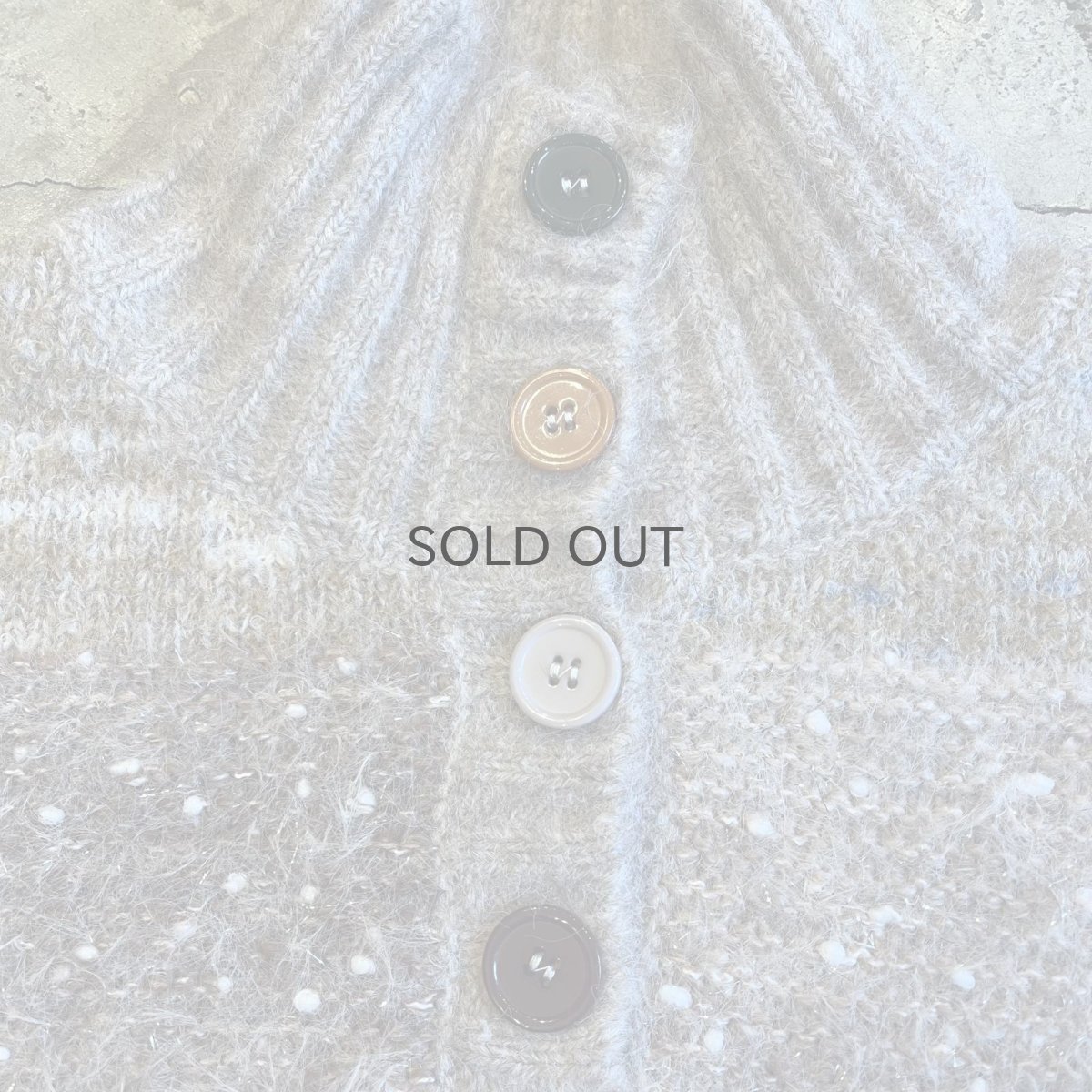 画像10: 4 COLOR BUTTON GLITTER MIX MULTI BORDER DESIGN KNIT SWEATER / Ladies M (10)