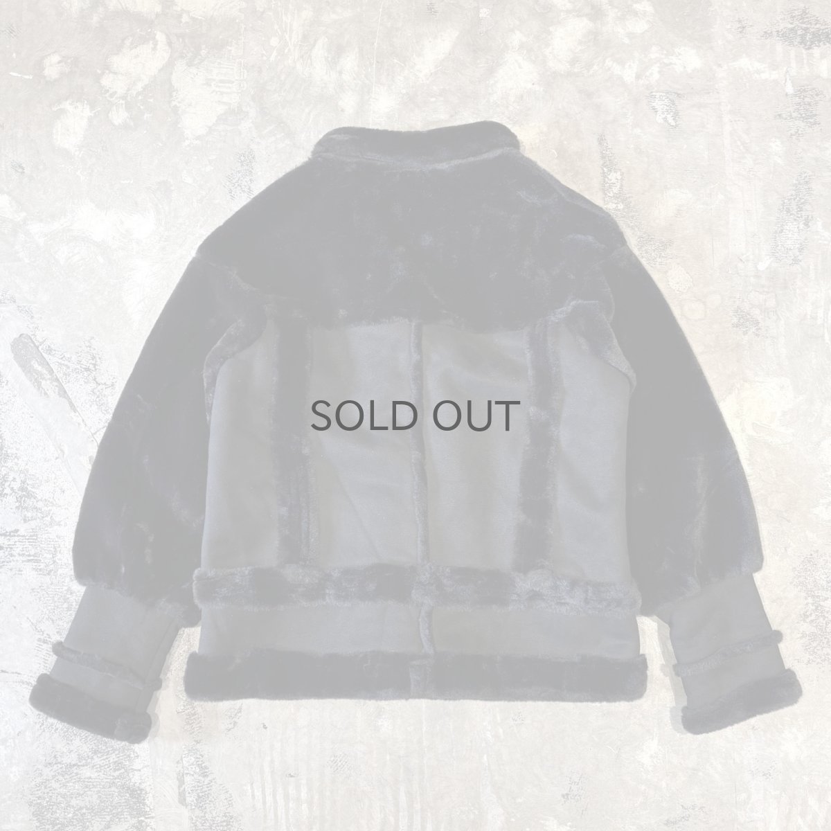 画像2: FAUX SUEDE SWITCHED FAUX FUR ZIP UP JACKET / Mens L (2)