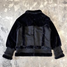 画像2: FAUX SUEDE SWITCHED FAUX FUR ZIP UP JACKET / Mens L (2)