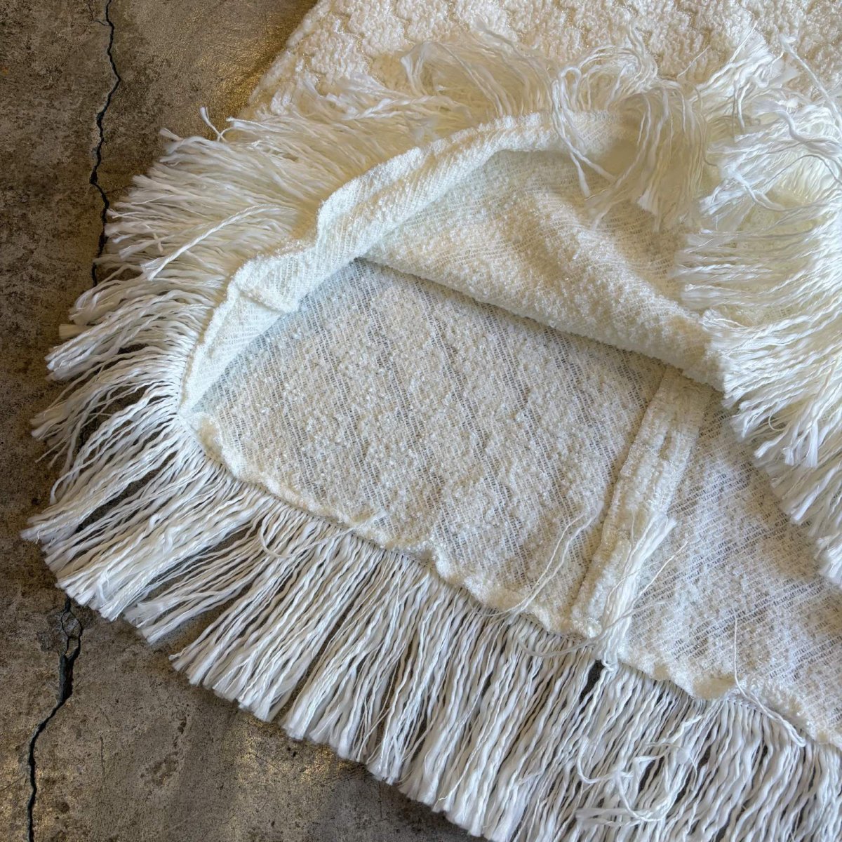 画像7: EMBOSS POINT SEQUINS ALL OVER PATTERN HEM FRINGE DESIGN SKIRT / W26~W32 (7)