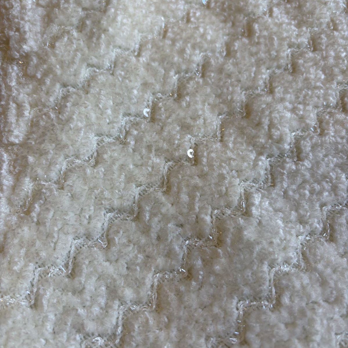 画像5: EMBOSS POINT SEQUINS ALL OVER PATTERN HEM FRINGE DESIGN SKIRT / W26~W32 (5)