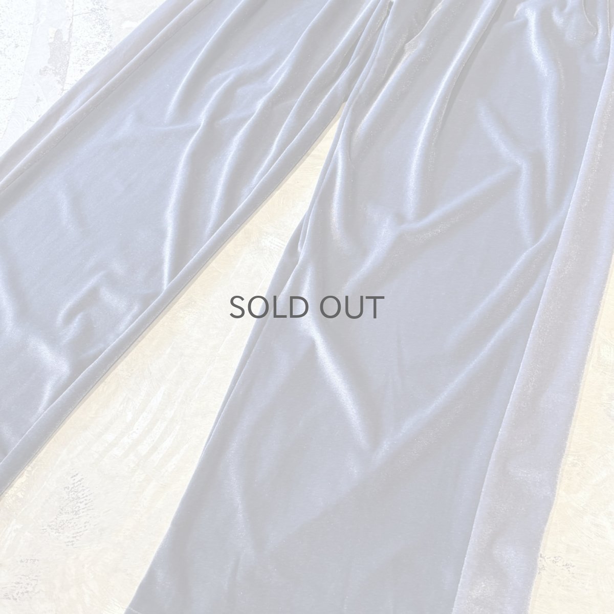 画像6: SIDE LINE WIDE SILHOUETTE VELVET PANTS / FREE (6)