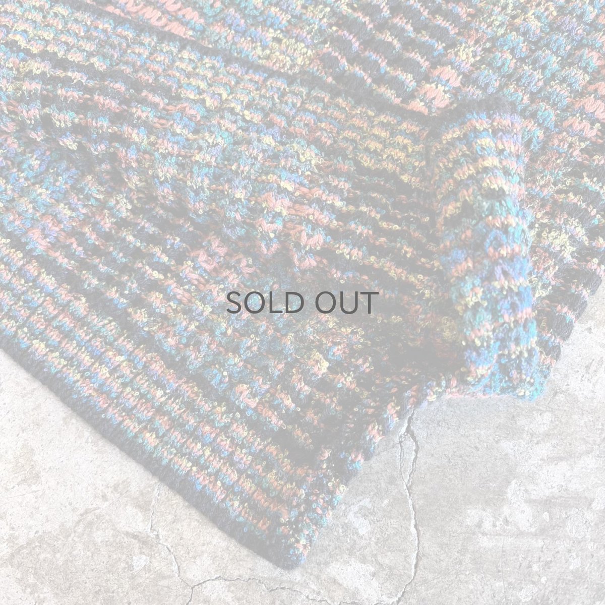 画像5: MIX COLOR ART ALL OVER PATTERN RIB KNIT L/S TOPS / Ladies M~L(L) (5)