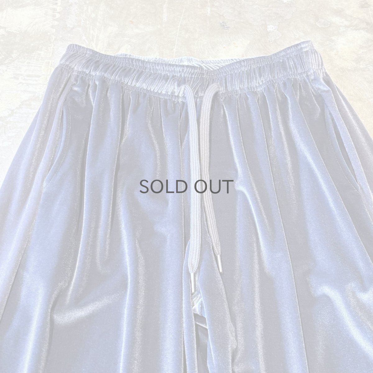 画像10: SIDE LINE WIDE SILHOUETTE VELVET PANTS / FREE (10)