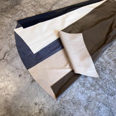 画像6: 3 COLOR DOCKING DESIGN FAUX LEATHER LONG SKIRT / W24~W30 (6)