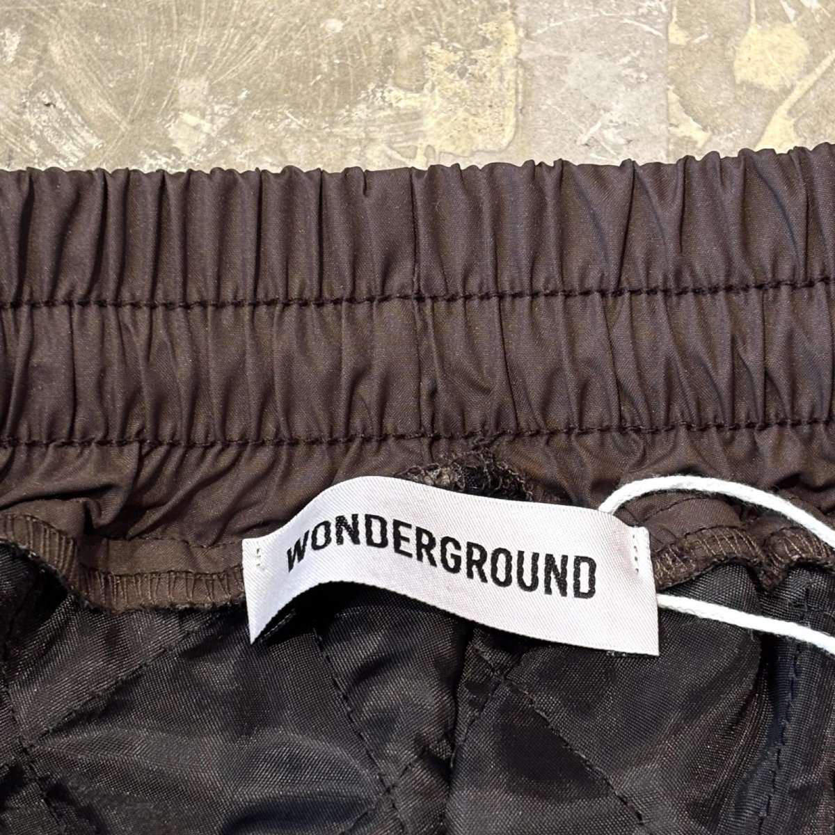 画像10: 【WONDERGROUND】QUILTING LINER WIDE NYLON PANTS / BROWN / OS (10)