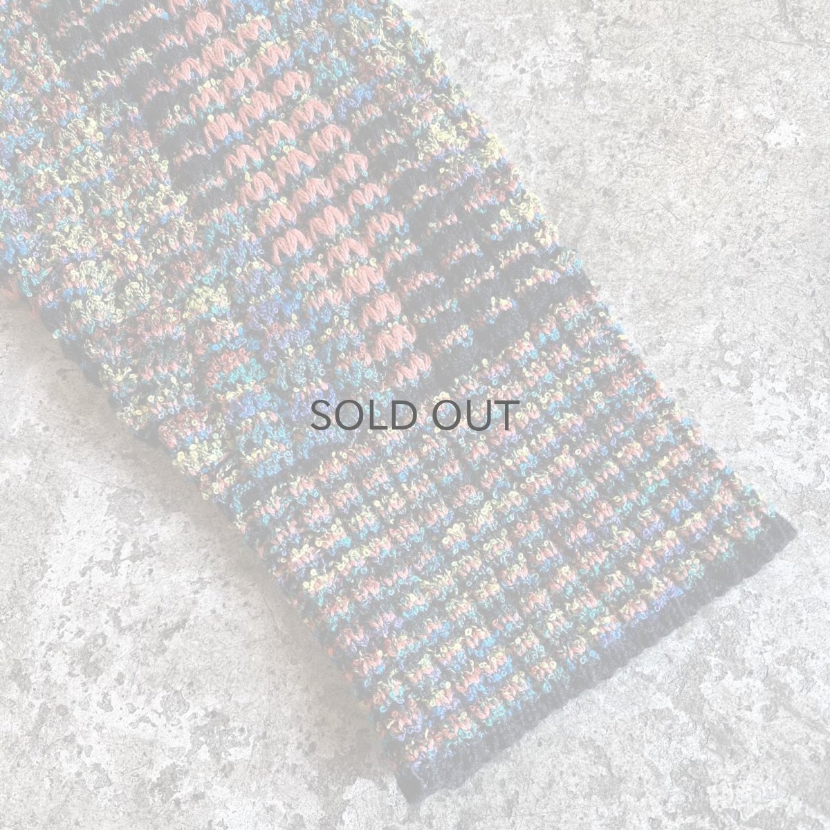 画像6: MIX COLOR ART ALL OVER PATTERN RIB KNIT L/S TOPS / Ladies M~L(L) (6)