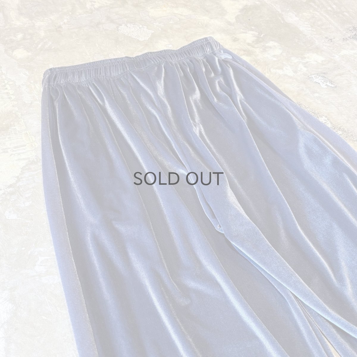 画像9: SIDE LINE WIDE SILHOUETTE VELVET PANTS / FREE (9)