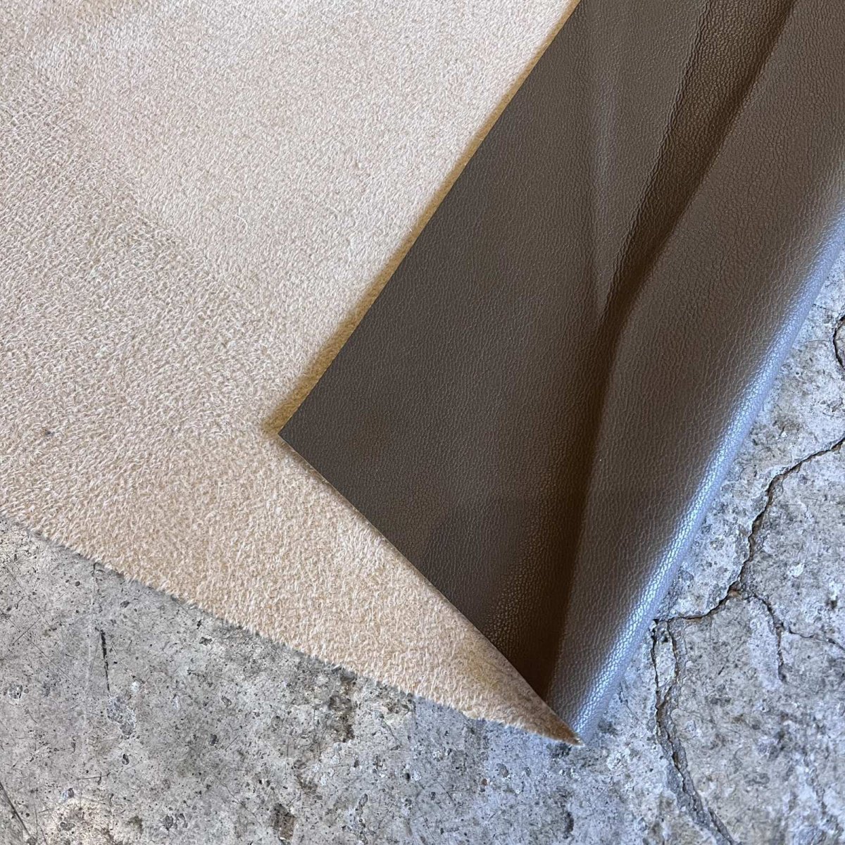 画像5: 3 COLOR DOCKING DESIGN FAUX LEATHER LONG SKIRT / W24~W30 (5)