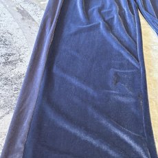 画像7: SIDE LINE WIDE SILHOUETTE VELVET PANTS / FREE (7)