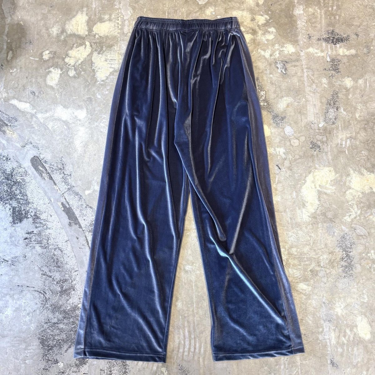 画像2: SIDE LINE WIDE SILHOUETTE VELVET PANTS / FREE (2)