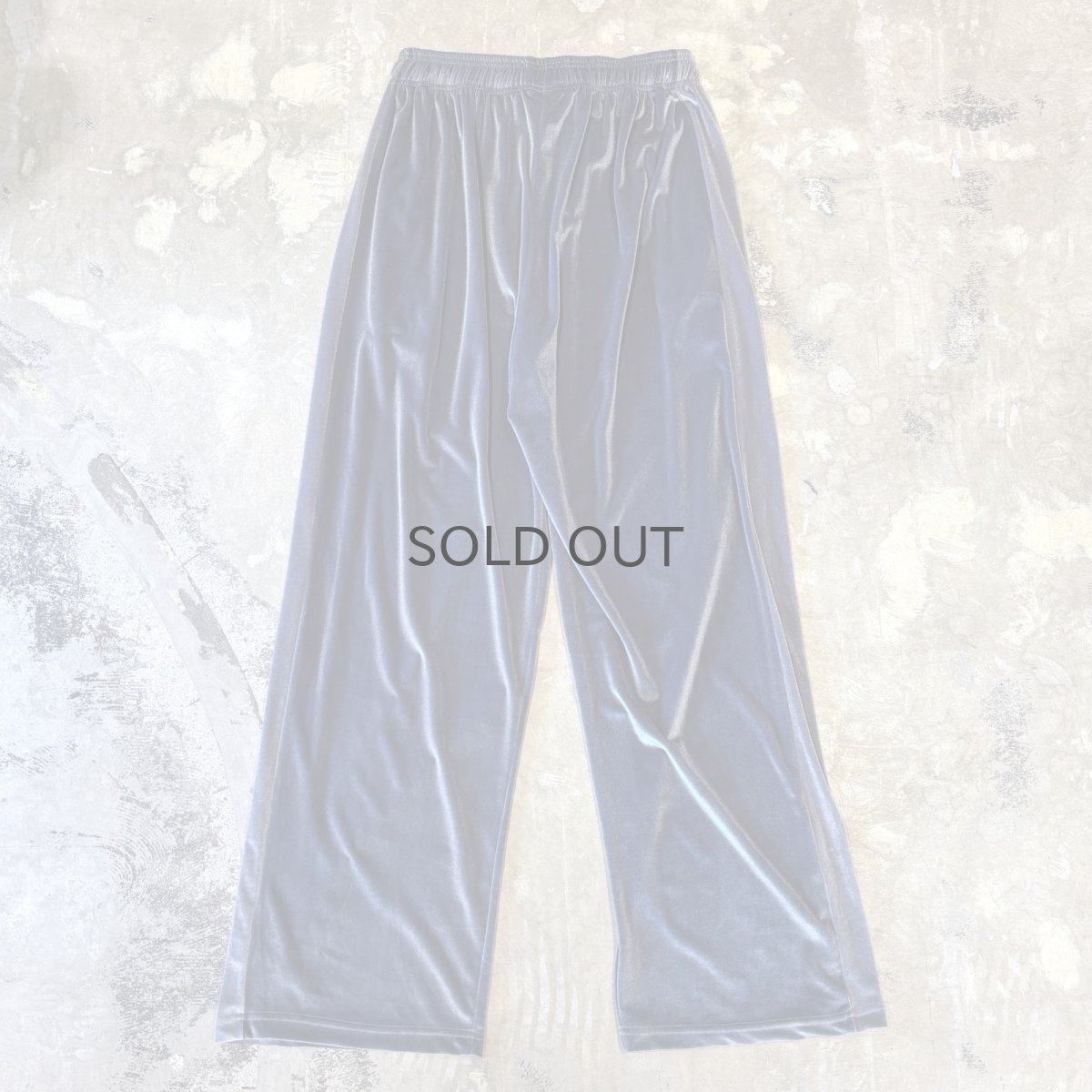 画像2: SIDE LINE WIDE SILHOUETTE VELVET PANTS / FREE (2)