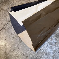 画像4: 3 COLOR DOCKING DESIGN FAUX LEATHER LONG SKIRT / W24~W30 (4)