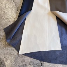 画像7: 3 COLOR DOCKING DESIGN FAUX LEATHER LONG SKIRT / W24~W30 (7)