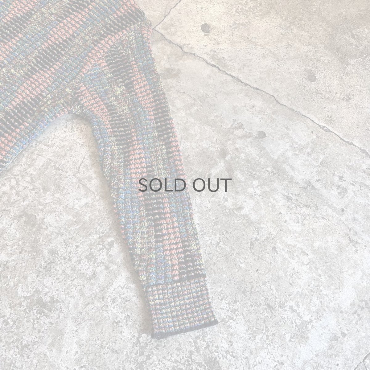 画像7: MIX COLOR ART ALL OVER PATTERN RIB KNIT L/S TOPS / Ladies M~L(L) (7)