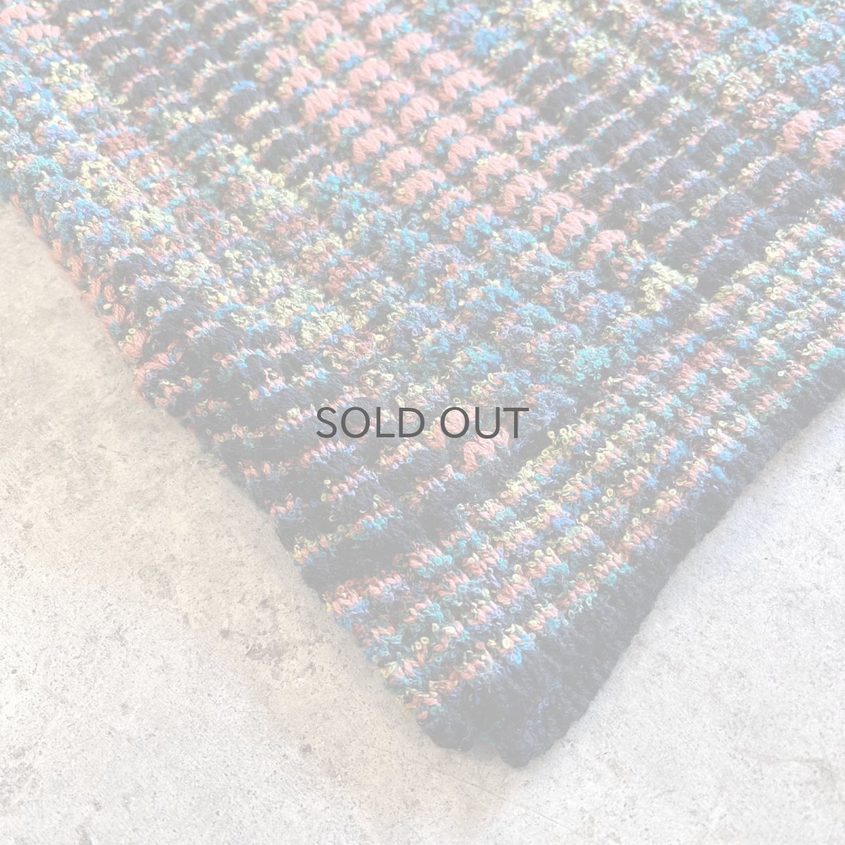 画像3: MIX COLOR ART ALL OVER PATTERN RIB KNIT L/S TOPS / Ladies M~L(L) (3)