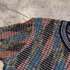 画像9: MIX COLOR ART ALL OVER PATTERN RIB KNIT L/S TOPS / Ladies M~L(L) (9)