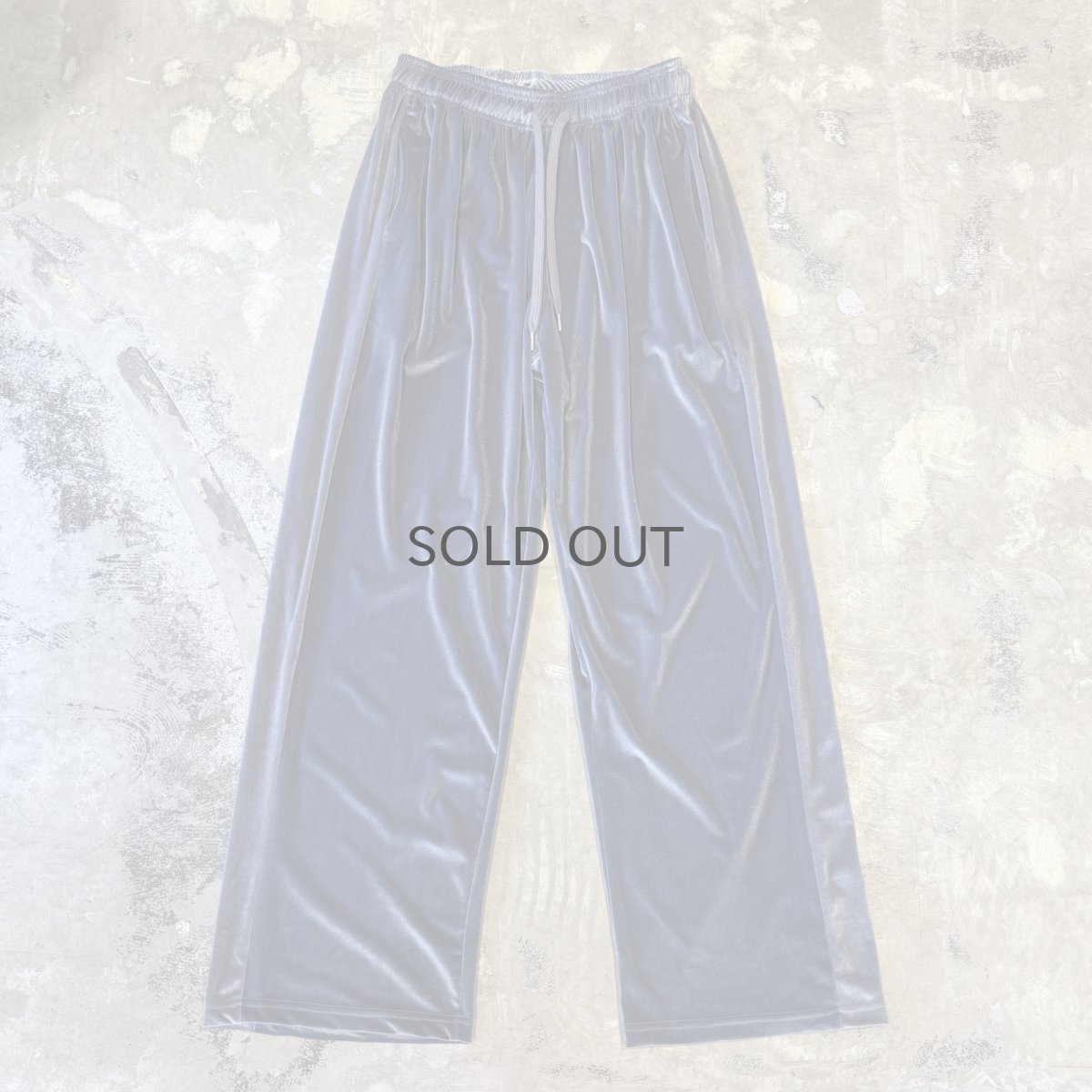 画像1: SIDE LINE WIDE SILHOUETTE VELVET PANTS / FREE (1)