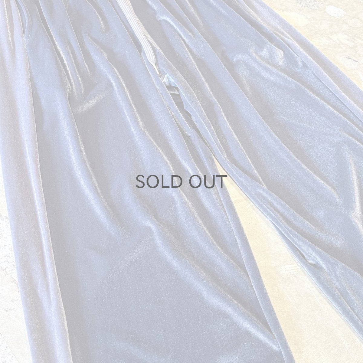 画像5: SIDE LINE WIDE SILHOUETTE VELVET PANTS / FREE (5)