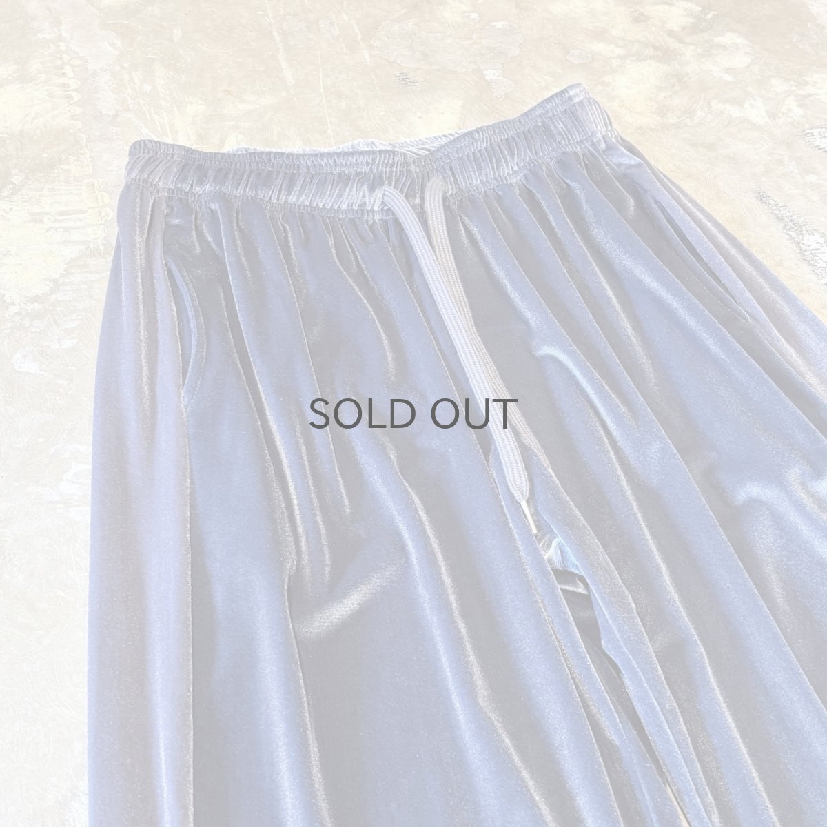 画像3: SIDE LINE WIDE SILHOUETTE VELVET PANTS / FREE (3)