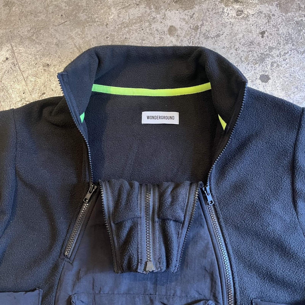 画像13: 【WONDERGROUND】3 ZIP FLEECE JACKET  / BLACK / OS (13)