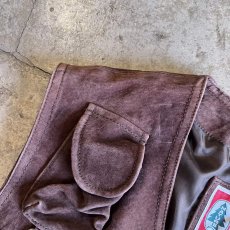 画像8: 14 POCKET DESIGN REAL SUEDE LEATHER VEST / Ladies M (8)
