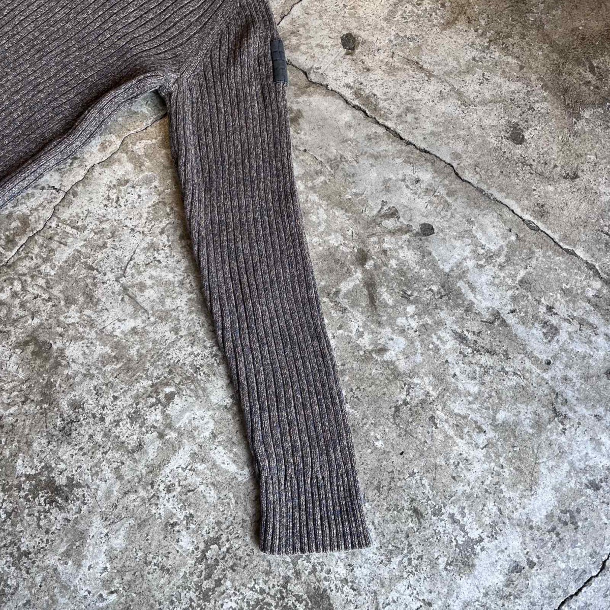 画像7: 【Calvin Klein】MIX COLOR MARBLING PATTERN HALF ZIP RIB COTTON KNIT L/S TOPS  / Ladies M(S) (7)