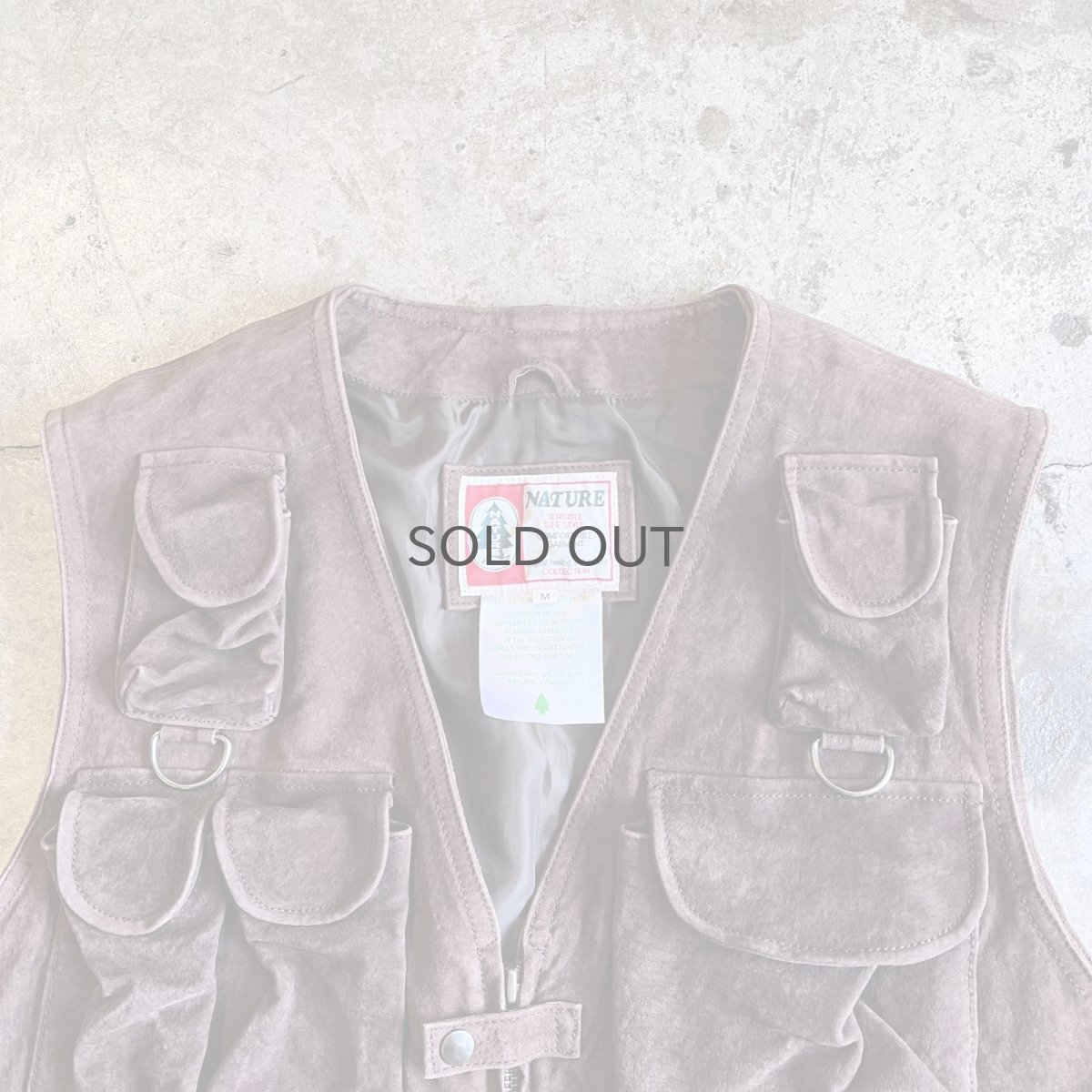 画像7: 14 POCKET DESIGN REAL SUEDE LEATHER VEST / Ladies M (7)