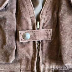 画像9: 14 POCKET DESIGN REAL SUEDE LEATHER VEST / Ladies M (9)