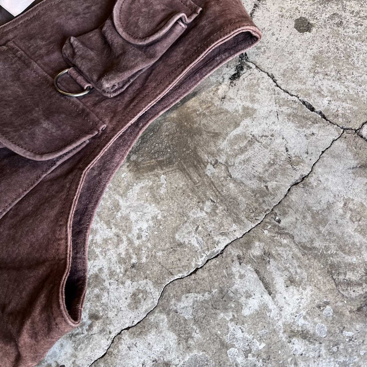 画像6: 14 POCKET DESIGN REAL SUEDE LEATHER VEST / Ladies M (6)
