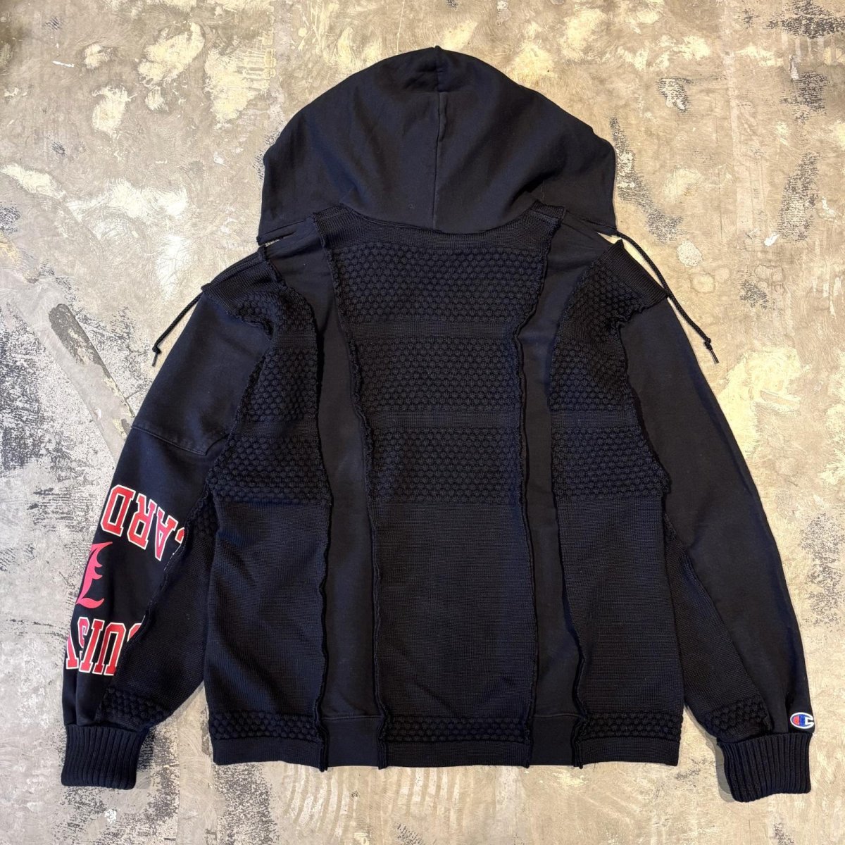 画像2: 【Wiz&Witch】"UNITED" TWO FACE COLLAGE HALF SIP SWEATER  / OS (2)