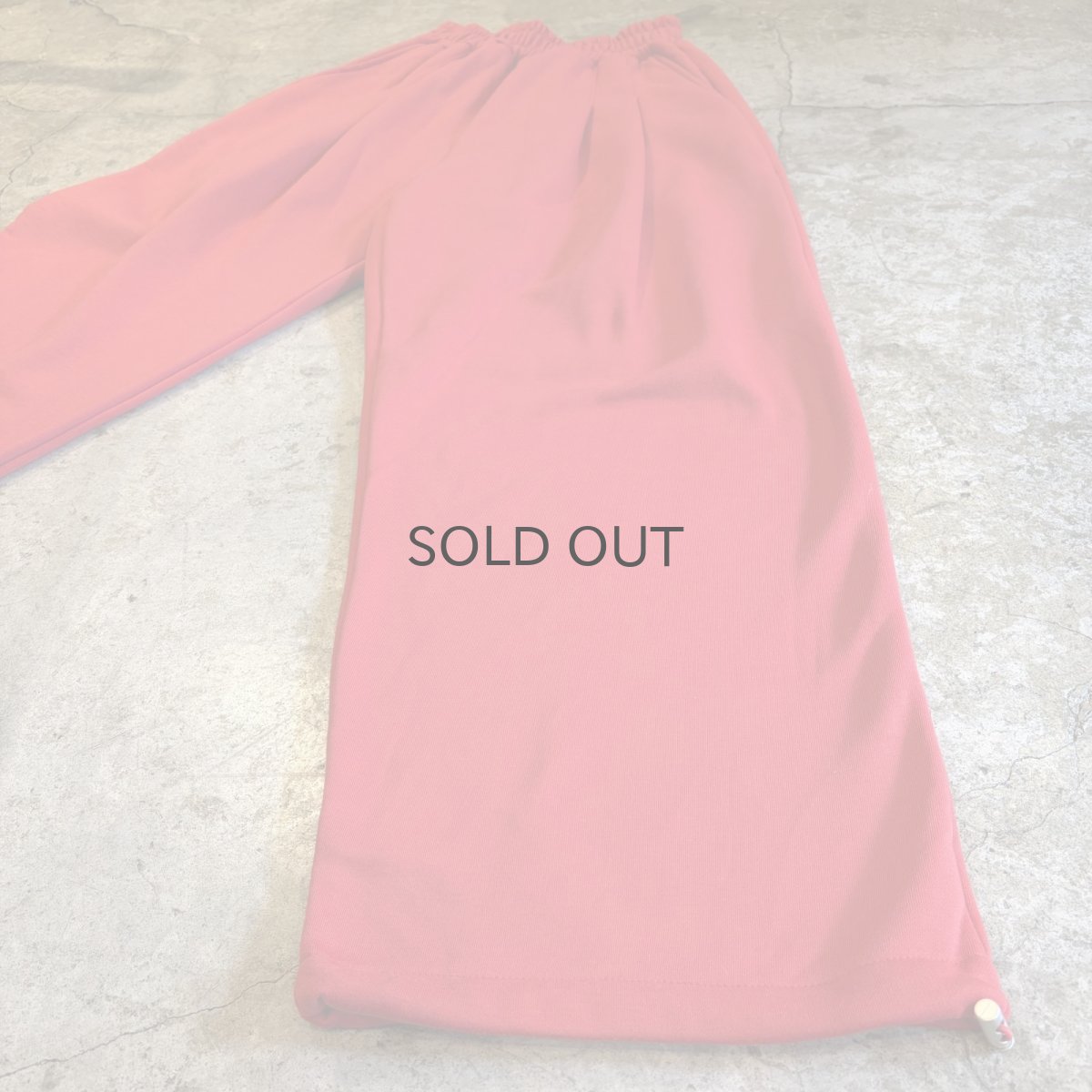 画像5: RED COLOR TUCK DESIGN SWEAT PANTS / W22~W34 (5)