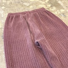 画像9: 【WONDERGROUND】RIB WIDE SILHOUETTE VELOUR PANTS / PINK / OS (9)